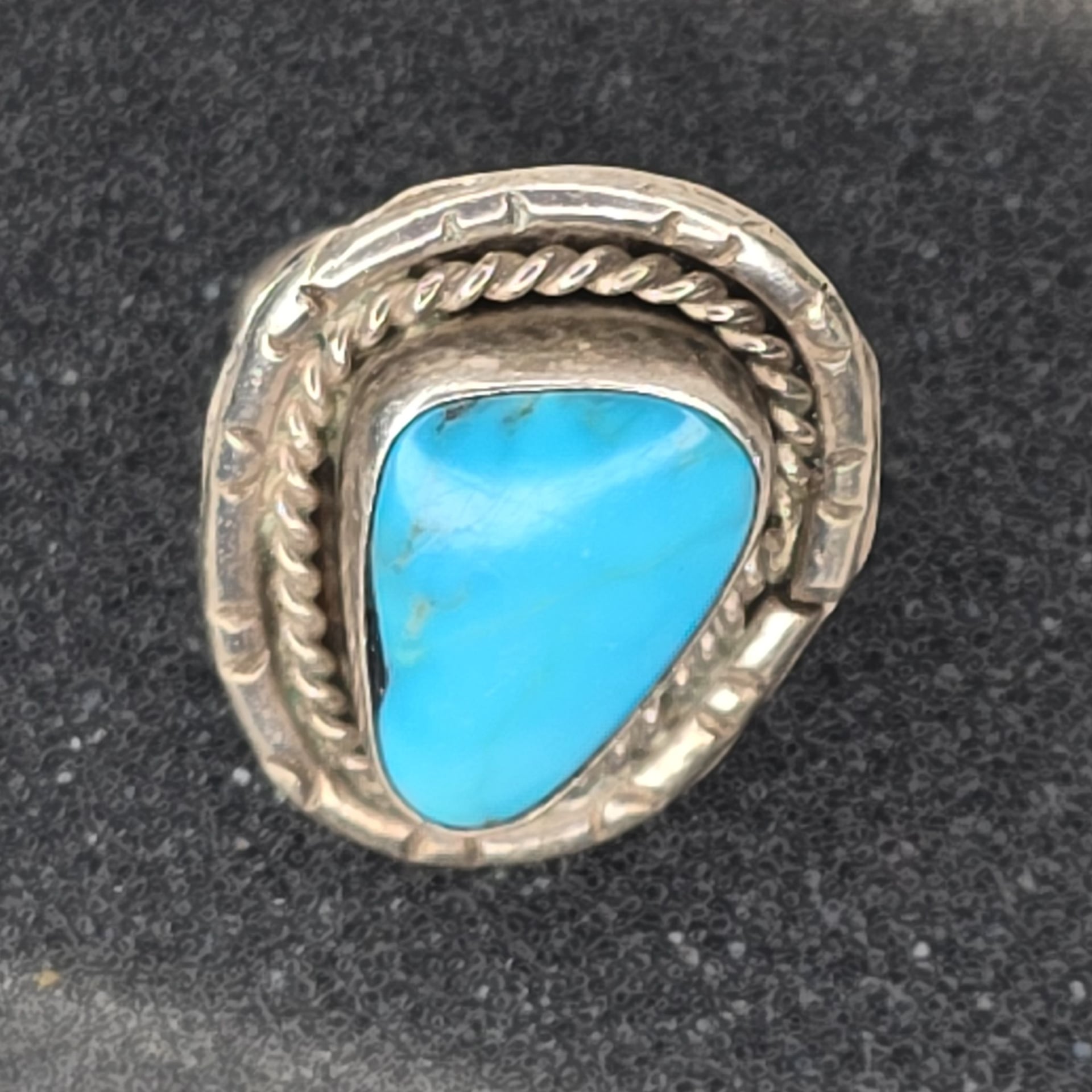 Vintage Navajo Sterling Silver Turquoise Ring 160$